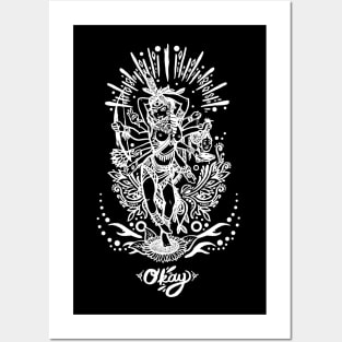 Western Kali - White Line Posters and Art